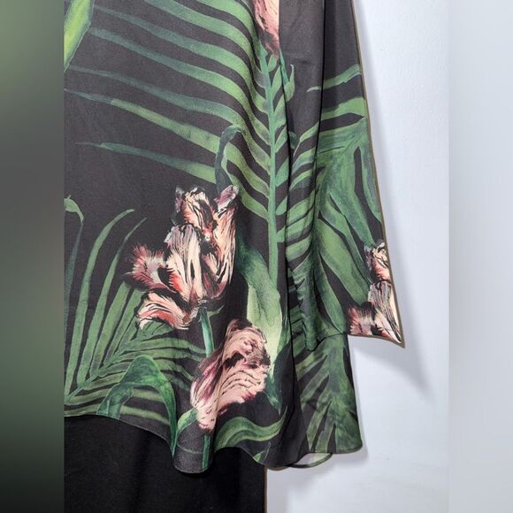 Ted Baker Danetta Palm Floral Open Back Layered Dress Size 4 EUC - Picture 5 of 9